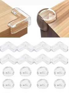 4-20PCS Children Safety Silicone Transparent Protective Cover Childrens Anticollision Table Corner Edge Protective Cover Guards
