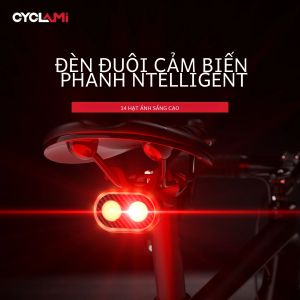 CYCLAMI CY200 Cảm Biến Phanh Thông Minh Đèn Hậu IPX6 Đèn LED Chống Nước Cho Xe Đạp Đèn Hậu Sạc Để Đi Xe Đạp An Toàn