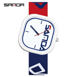Gedi thể thao thiết kế không thường xuyên mặt số vuông dây đeo silicon hợp thời trang và thời trang thạch anh Đồng hồ học sinh không thấm nước