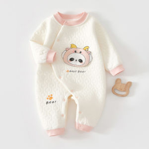 Baby Romper Suit Pure Cotton Thin Cotton Autumn Winter Clothes for Boys And Girls 59 Size Newborn Infant Underwear Base Layer