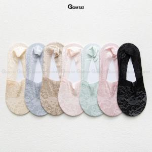 Tất tàng hình nữ đi giày búp bê GOMTAT có đệm silicon chống tuột gót chất liệu mềm mại - LUAREN-PO-3028-1DOI