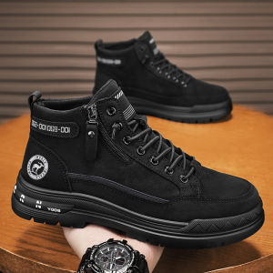 Mens High-Top Sports Martin Boots Fall 2025 New Style Outdoor Climbing Anti-Slip Wear-Resistant British Work Boots