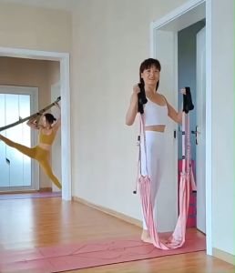 A371 Yoga Strap เชือกโยคะ เปลโยคะ ผ้าโยคะ โยคะฟลาย ออกกำลังกาย ฟิตเนส คาดิโอ