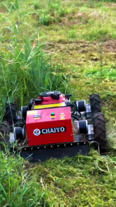 รถตัดหญ้ารีโมท์คอนโทรลCY-3200 ขับเคลื่อน4ล้อ บังคับระยะไกลกว่า 200 เมตร ใช้งานง่าย ทุ่นแรงได้เยอะเครื่องยนต์เบนซิน