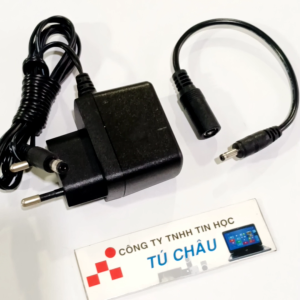 Nguồn Adapter DC 12V - 0.5A (Đầu cắm 5.5mm x 2.1mm) + Cáp chuyển ra 3.5mm x 1.35mm