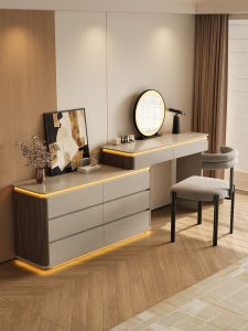 Extendable Bedside Vanity with Storage Cabinet Wood