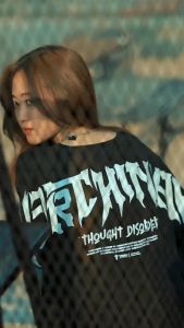 KAOS OVERSIZE & REGULER | OVERTHINKER BLACK T-SHIRT | COTTON COMBED | TRIAD GRAPHIC STREETWEAR APPAREL | A4746