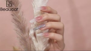 Beaucat 120pcs Clear Fake Nail Tips Press on False Nail Full Cover Coffin Semi-Frosted Nail Capsule SalonFalse nail extension transparentFalse nails