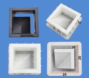 Zen Vents 1pc Precast concrete louver blocks hard plastic mold breeze block design resuable