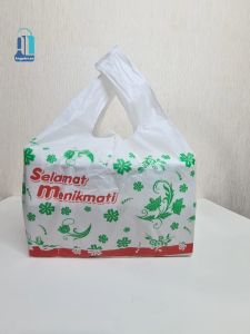 Kantong Plastik nasi kotak muat 2 box ukuran 18x18 20x20 22x22 syukuran hajatan acara berkatan