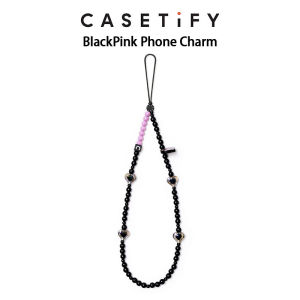 🔥เคสโทรศัพท์ของแท้สำหรับสายชาร์จมือถือมือถือป้องกันการสูญหายพร้อมจี้สายโทรศัพท์สีดำสร้อยข้อมือสั้น