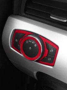 ALCANTARA | For Ford Mustang GT 2015-2023 Made of Alcantara Center Console Headlight Switch Knob Trim Sticker Car Interior Tuning Accessory