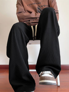 Drape Ice Silk Pants Mens Summer Thin Loose Straight-Leg Wide-Leg Pants All-Match Fashion Handsome Casual Pants Summer