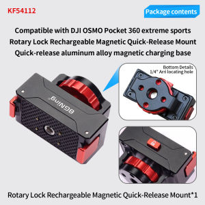 Quick Release Magnetic Mount for DJI Osmo 360 Action Camera Charging Base USB C Port 1/4 Tripod Selfie Stick Motorcycle Holder