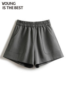 High Waist Suit Shorts Womens Casual Wear A-Line Loose Wide Leg Pants Autumn Fashion plus Size Versatile Short Length