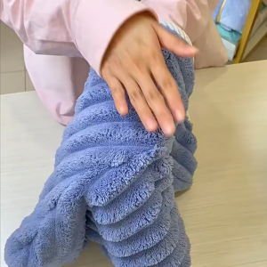 soild color hair towel textured dry hair cap absorbent rippled edge thick quick drying bath hat quick dry hair turban for women