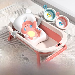 Large Size Foldable Baby Bath Tub Infant Bath Bucket for Sitting And Lying down Childrens Home Use Newborn Baby Supplies