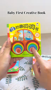 【Bilingual】Baby First Creative Book 6 Topics Interactive board book Toddler English Chinese Learning. HEYBABE