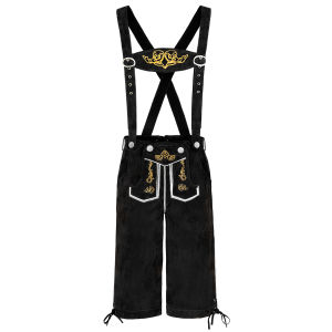 Bavarian German Oktoberfest Lederhosen Costume for Men Traditional Beer Festival Suspenders Adult Stage Performance Clothing