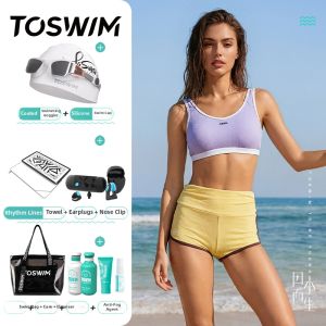 toswim | Beach Vacation Bikini Set Gather Push Up Tummy Control
