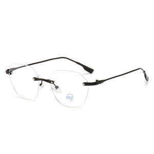 New Rimless Anti-blue Light Glasses For Women Designer Fashion Men Blue Light Blocking Computer Goggle Trendy Office Accessory