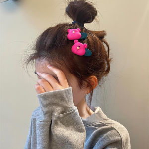 【♡Lovely girls house♡】5PcsCute Colorful Bear Hair Clip for Women Girls Ins Fashion Sweet Hairpin Trendy Hair Accessories