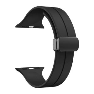 Magnetic Silicone Bracelet Strap Watch Band 44mm 45mm 49mm 40mm 41mm 42mm 38mm 45mm For Apple Watch Series