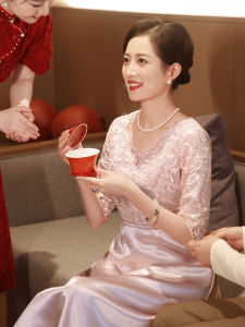 Elegant Wedding Dress Skirt for Mothers of the Bride High-End Formal Wear Suitable for Daily Use Fashionable Korean Style