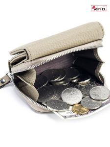 fashiontaker | Japanese Korean Style Genuine Leather Mini Fold Wallet Coin Card Holder