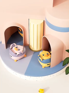 Baby Toilet Training Seat Portable Potty Chair Anti Slip Cartoon Kids Urinal Commode with Handle Backrest Tandas