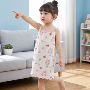 Ice Silk Thin Sweet Girls Nightgown