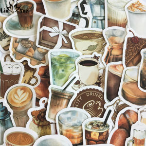 Sticker 40 ชิ้น ลายกาแฟ ดีไซน์มือวาด วินเทจ สำหรับตกแต่งคอมพิวเตอร์ กระเป๋าเดินทาง น้ำหนักเบา ทนทานต่อการเปียก หนังสือโน้ตบุ๊ก โต๊ะ รถ รถจักรยานยนต์ รถ ตู้เย็น จอภาพ โต๊ะเล่นวิ่ง วัสดุ PVC