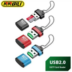 NNBILI USB 2.0 Đầu Đọc Thẻ Micro SD/TF Tốc Độ Cao Mini USB Adapter Dành Cho Laptop Điện Thoại Di Động Đầu Đọc Thẻ Nhớ Phụ Kiện