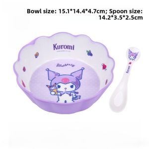 Childrens Dinnerware Set with Handle Baby Feeding Bowl Cartoon Design Meal Plate Supplementary Food Bowl Baby Eating Set