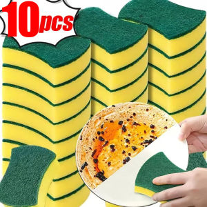 10Pcs Kitchen Dishwashing Sponges Magic Cleaning Sponge Wipes Highly Absorbent Washing Pot Rust Stain Brush Household Tools