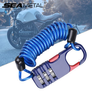 SEAMETAL Motorcycle Anti-theft Password Lock Battery Car Soft Lock Padlock Small Wire Rope Lock