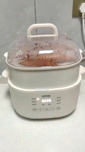 🚚Malaysian ready-made 7L 5-pot ceramic inner pot electric stew pot soup tonic stew multi-functional fully automatic waterproof design buy now and get a steamer  periuk rebus elektrik 電燉盅
