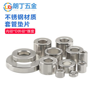 สแตนเลสเพิ่มความหนาปะเก็นปลอกสกรูแบริ่งปลอกท่อแผ่นแบนโลหะคอลัมน์แยก m3m4m5m6m8m10m12