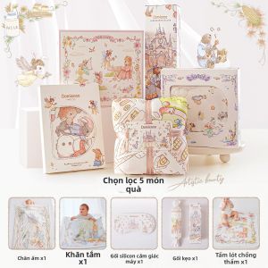 Domicoco | Bộ Quà Tặng Bé Sơ Sinh Sang Trọng 5 Món