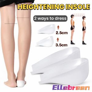 Inner heightening insoles Invisible Shoes Insert Elasticity Heel Cup Invisible Pad Cushion 2.5 3.5cm