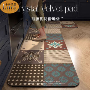 Kitchen Floor Mat Diatom Mud Oil Proof Non-Slip Foot Mat Washable Water Absorbent Special Purpose Mat Home Use Luck Brand