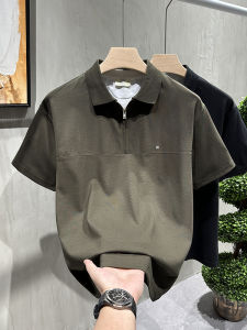 Heavyweight Collar Short Sleeve Polo Shirt Mens Breathable Flip Collar Wide T-Shirt Fashionable Urban Style Casual Summer Tee