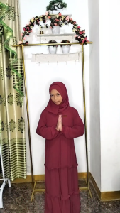MAYRA SET HIJAB GAMIS ANAK REMAJA PEREMPUAN USIA 10-15 TAHUN TERBARU VIRAL
