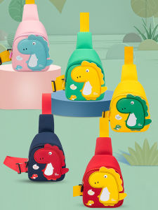 Kids Bag Kindergarten Mens and Womens Baby Fashion Crossbody Bag Ultralight Dinosaur Cartoon Cute Clutch Waterproof Chest Bag