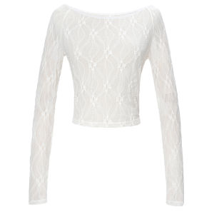 aiwuge | Ballet Practice Top for Women Long Sleeve Boatneck Cover Shirt