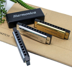 คีย์ฮาร์โมนิก้าของ C 10 หลุม Diatonic Harmonica C พร้อมเคสสําหรับเด็กนักเรียนเริ่มต้นของขวัญพร้อมเคส