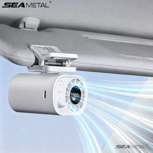 Seetal xe Clip-on USB di động có thể sạc lại luồng không khí mạnh mẽ 360 ° Quạt Ô tô xoay
