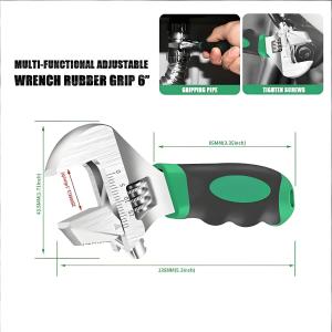 6inch/8inch Adjustable Wrench Monkey Wrenches Short Handle Spanner Pipe Wrench for Air Controller Pipe Hand Tool
