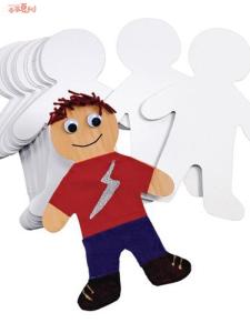 New Years Day Childrens Handmade DIY Graffiti Thickened Paper White Mold Clothing Scene Setup Thickened Paper Doll