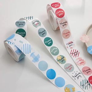 Stiker Gulung / Stiker Segel Motif Thank You / Dekorasi Stiker Segel Tempel